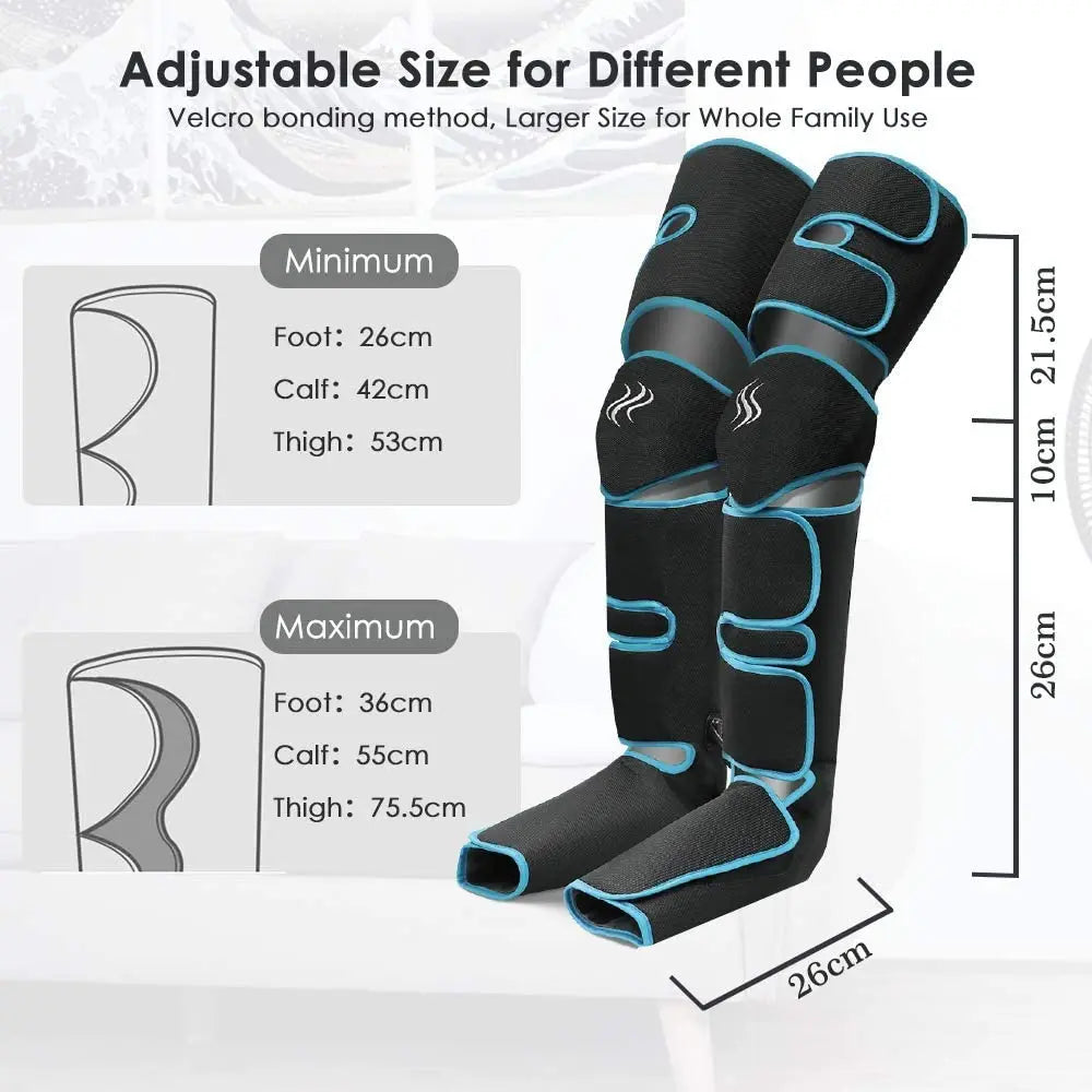 Foot Air Pressure Leg Massager Promotes Blood Circulation, Body Massager, Muscle Relaxation, Lymphatic Drainage Device 360°